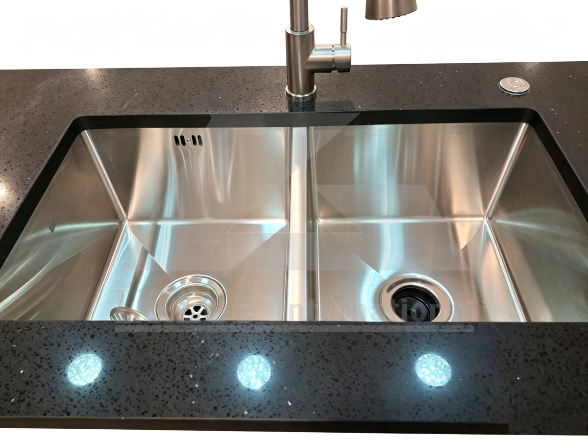 Kitchen Stainless Steel Double Bowl Sink 800x450x225