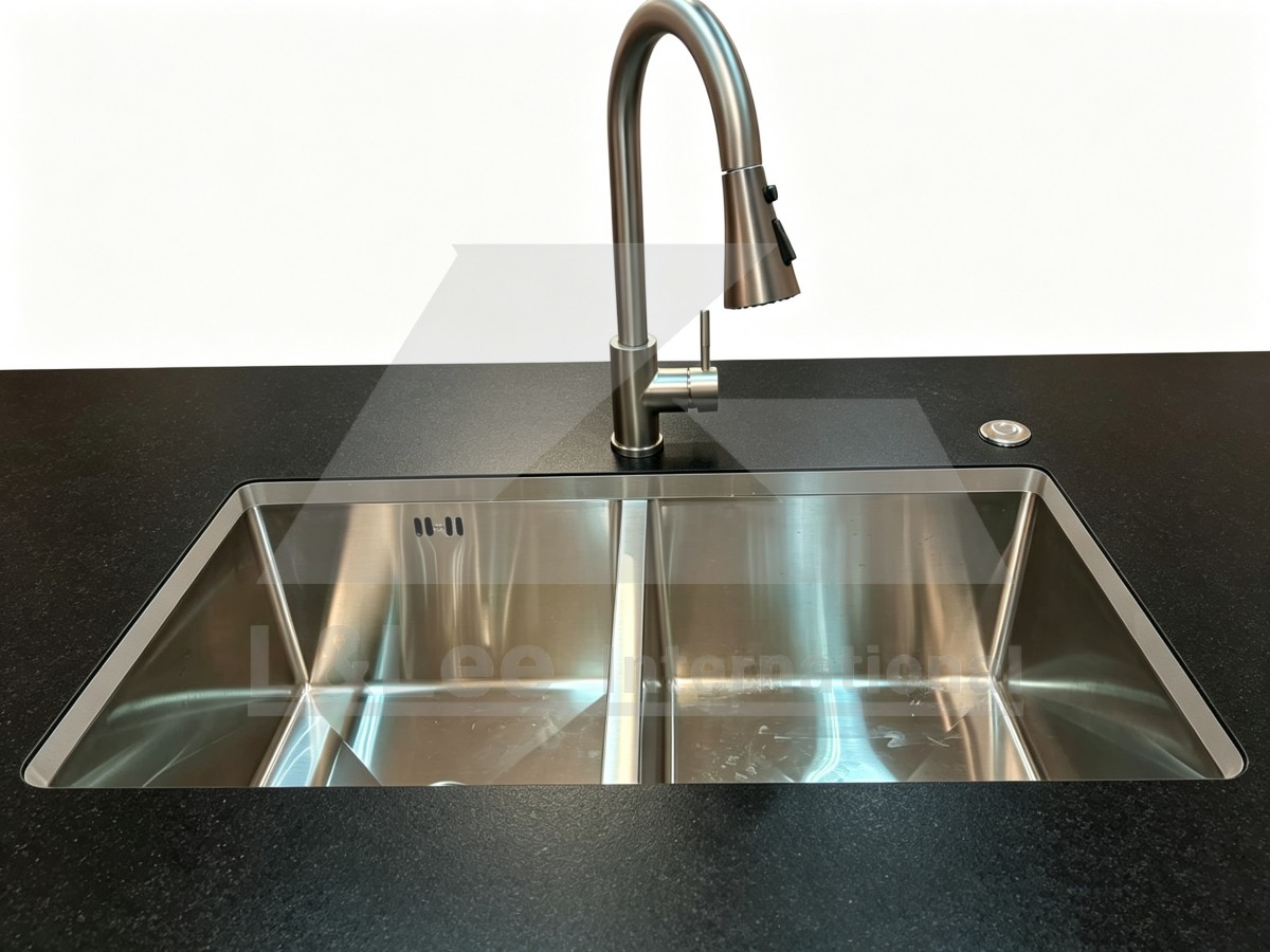 Pull‑Out Kitchen Mixer Tap, Brushed Nickel Finish   