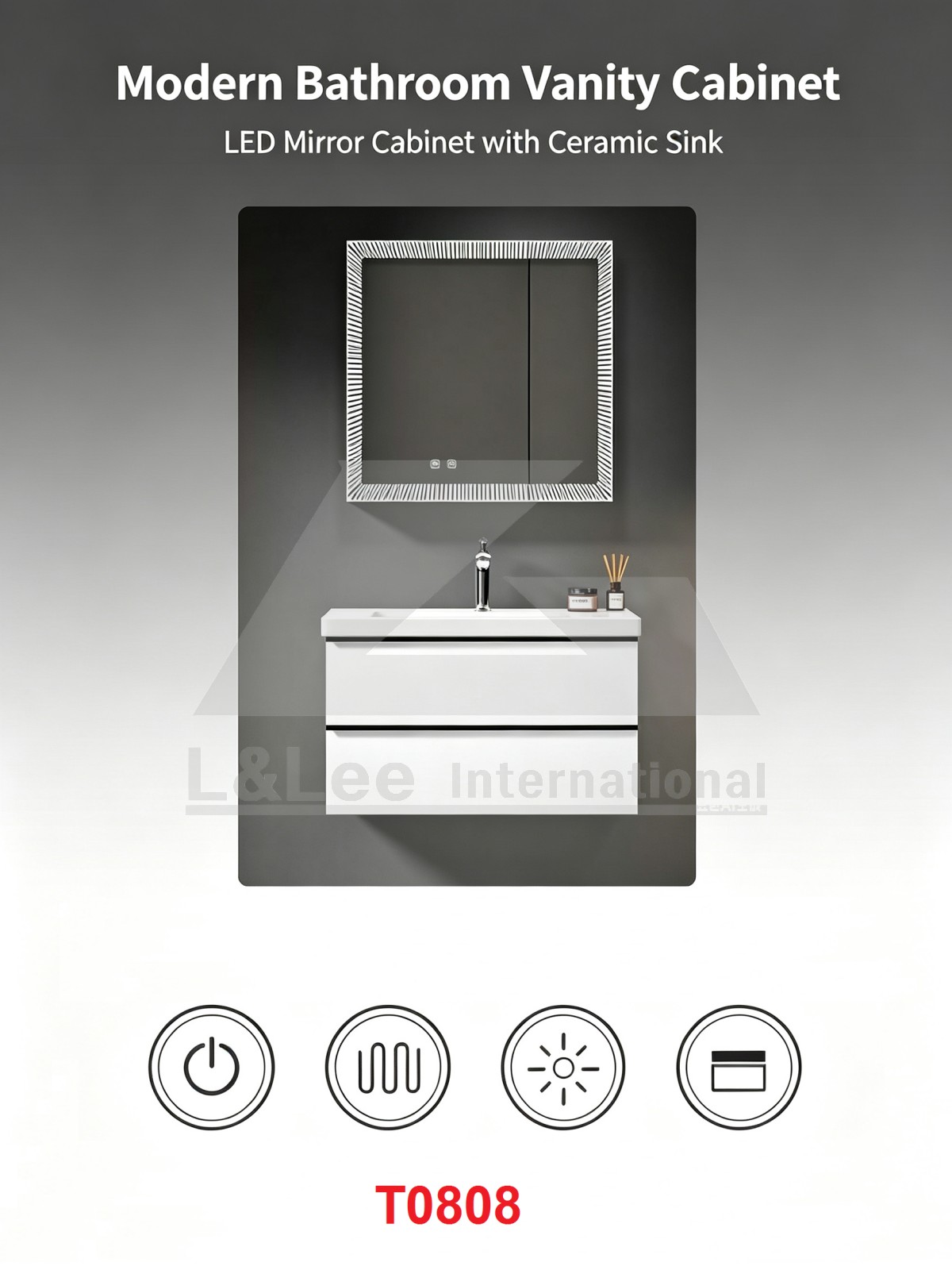  810 mm Wall‑Mounted Bathroom Vanity Unit