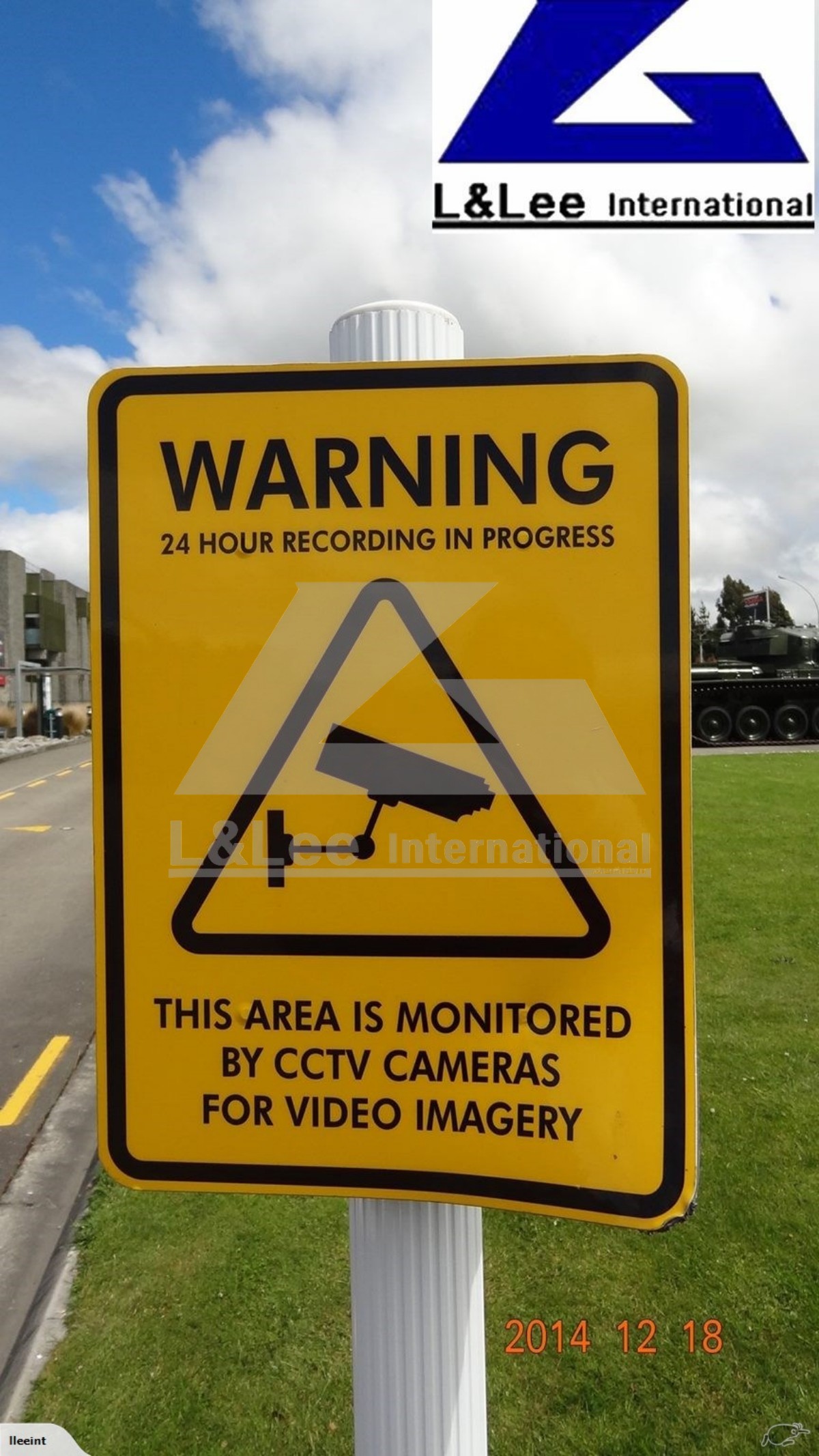 Reflective Aluminium CCTV Warning Sign
